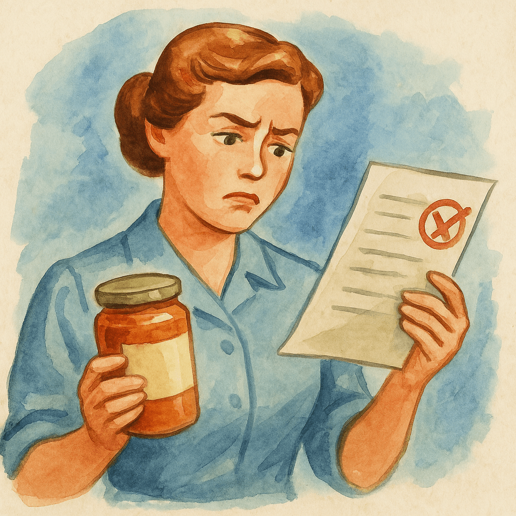 Problemi di conformità delle etichette alimentari